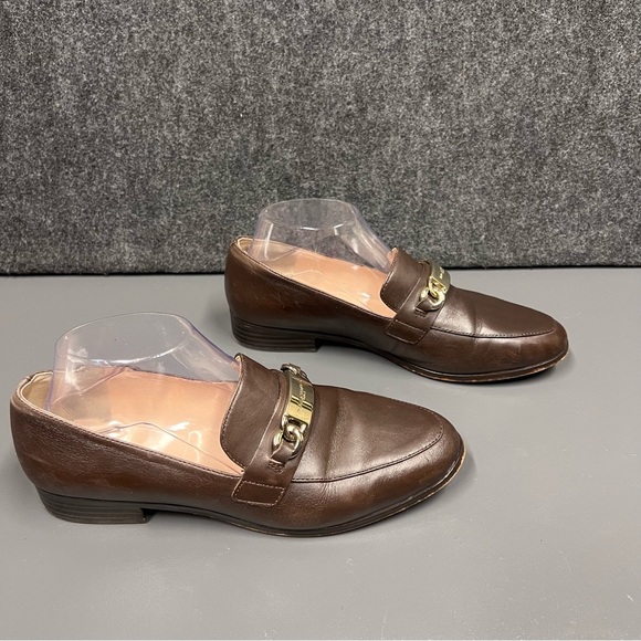 Karl Lagerfeld Cabana Brown Leather Loafers Women’s Size 8 - Picture 8 of 13